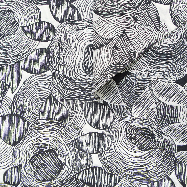 T24P13203 | Jacquard Fleuri en Soie et Coton - vue 1