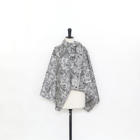  Jacquard Fleuri en Soie et Coton