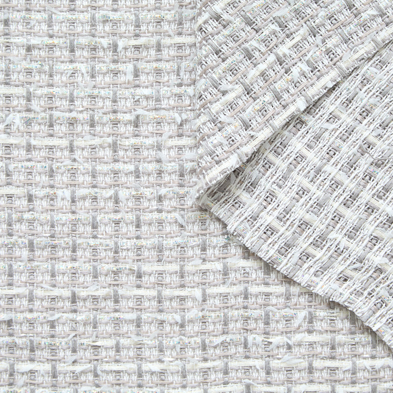 T24P13232 | Tweed de Coton Fantaisie à Paillettes - vue 1
