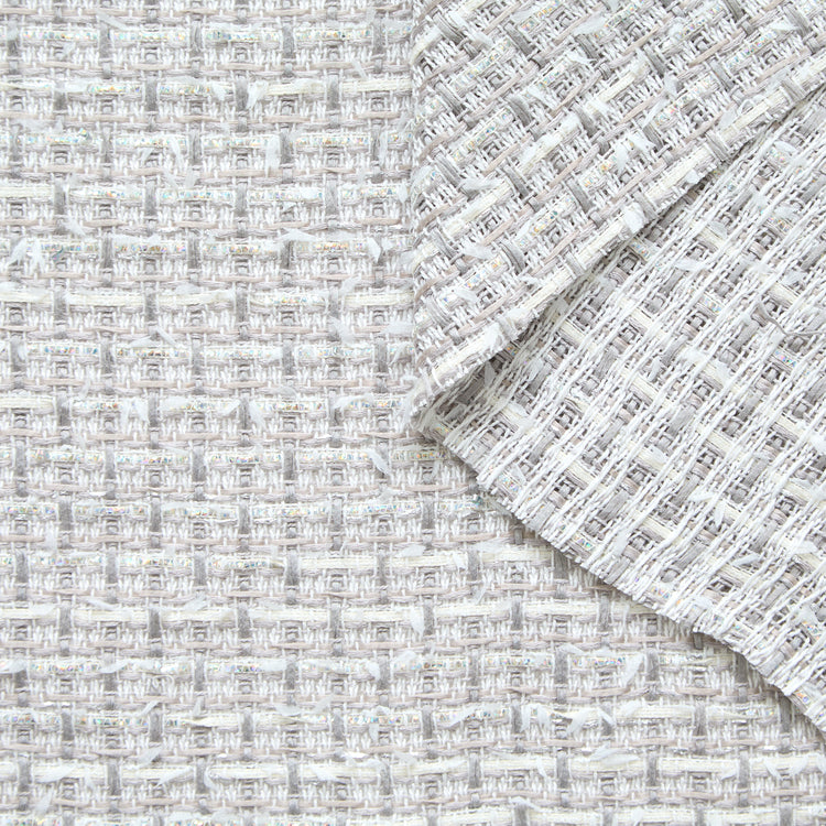 T24P13232 | Tweed de Coton Fantaisie à Paillettes - vue 1