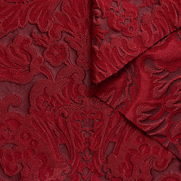 T24P13256 | Wool & Silk Blend Damask Jacquard