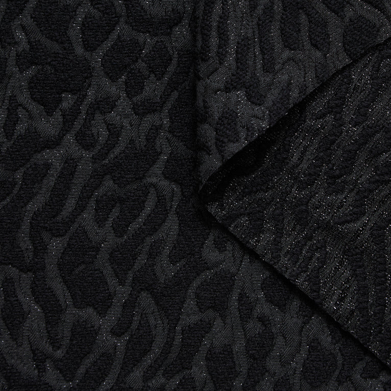 T24P13290 | Jacquard Taches Abstraites en Laine et Lurex - vue 1