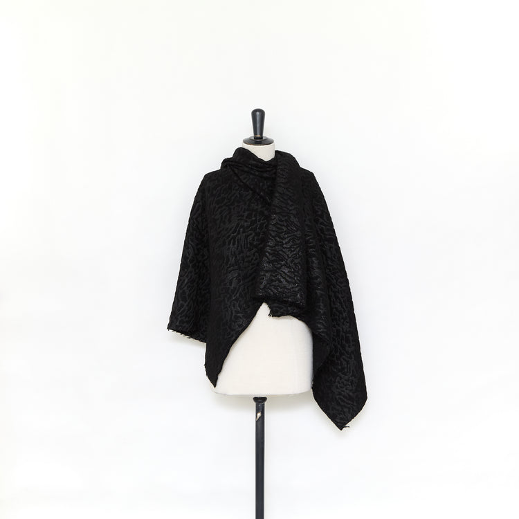 T24P13290 | Jacquard Taches Abstraites en Laine et Lurex - vue 2