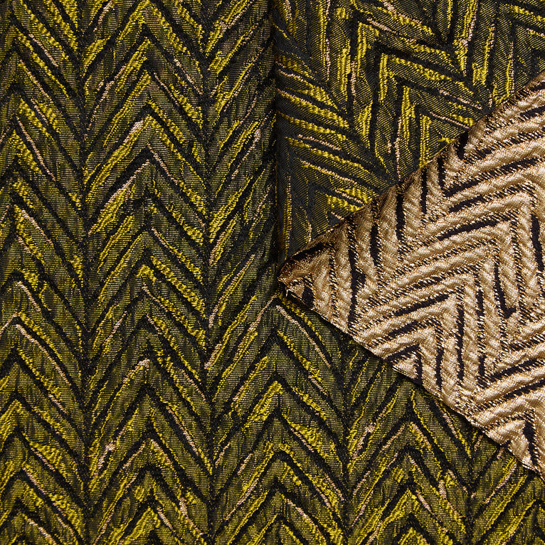 T24P13295 | Jacquard Brillant à Chevrons en Coton - vue 1