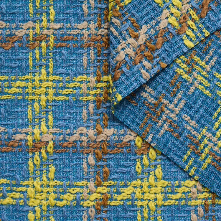 T24P13302 | Tweed à Carreaux en Laine Vierge - vue 1