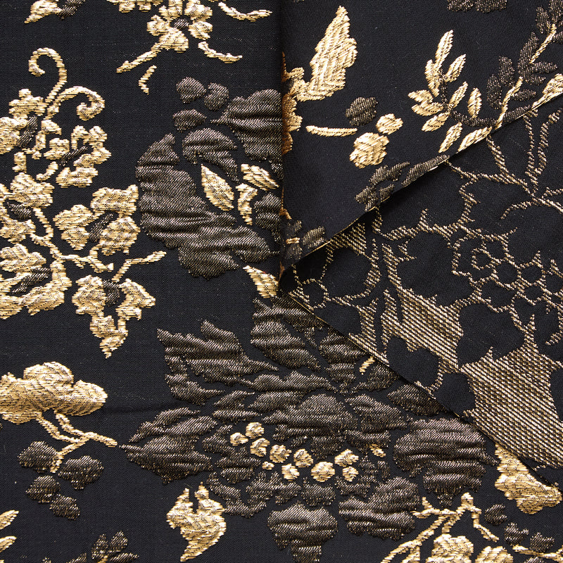 T24P13308 | Jacquard Floral en Coton Métallisé