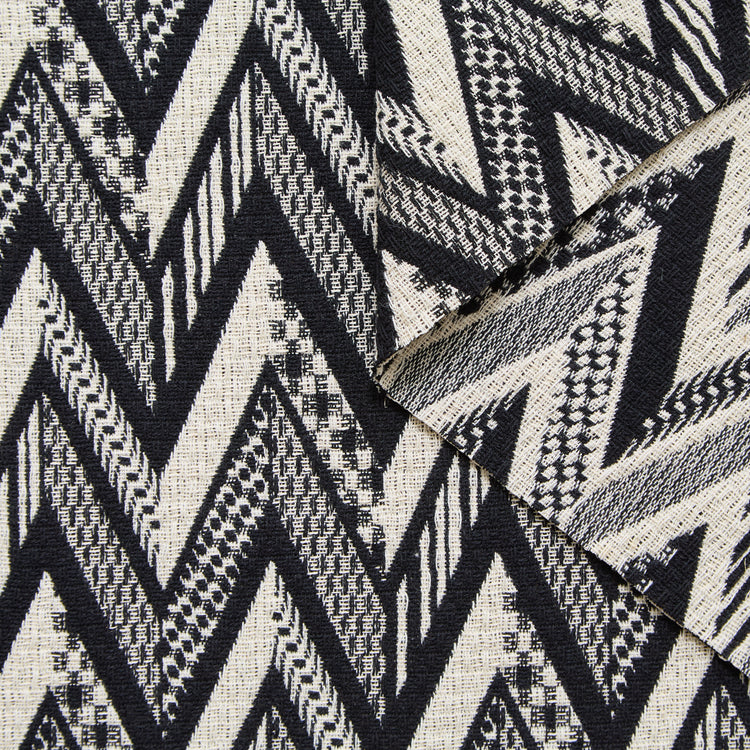 T24P13326 | Jacquard Fantaisie Bicolore à Chevrons en Coton - vue 1