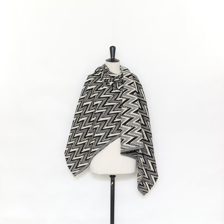 T24P13326 | Jacquard Fantaisie Bicolore à Chevrons en Coton - vue 2