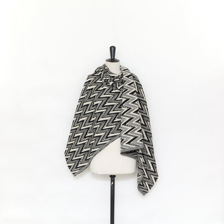 T24P13326 | Jacquard Fantaisie Bicolore à Chevrons en Coton - vue 2