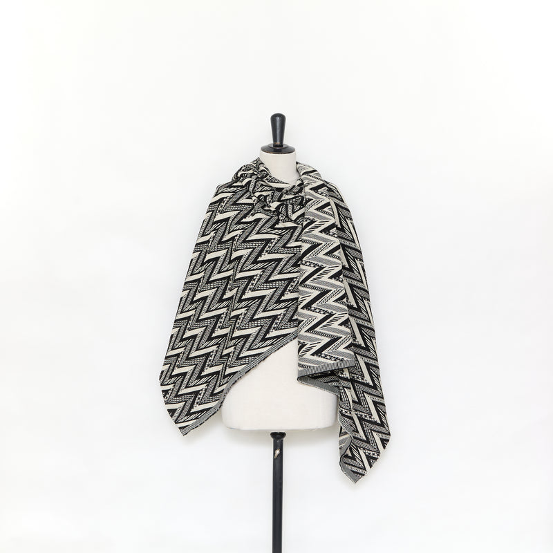 T24P13326 | Jacquard Fantaisie Bicolore à Chevrons en Coton