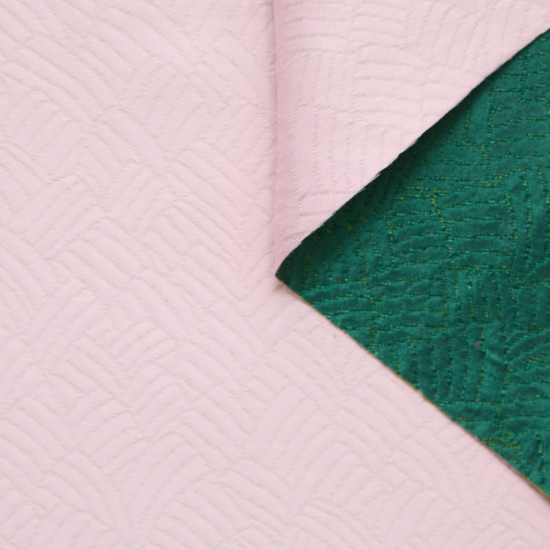 T24P13366 | Jacquard à Feuilles Abstraites en Soie Mélangée