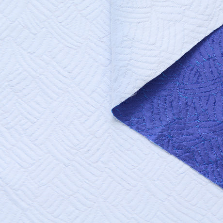  Jacquard à Feuilles Abstraites en Soie Mélangée