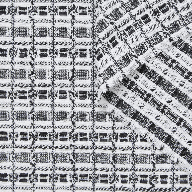 T24P13392 | Mini Check Bicolor Cotton Tweed - view 1