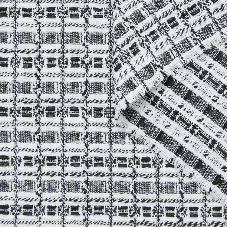 T24P13392 | Mini Check Bicolor Cotton Tweed - view 1