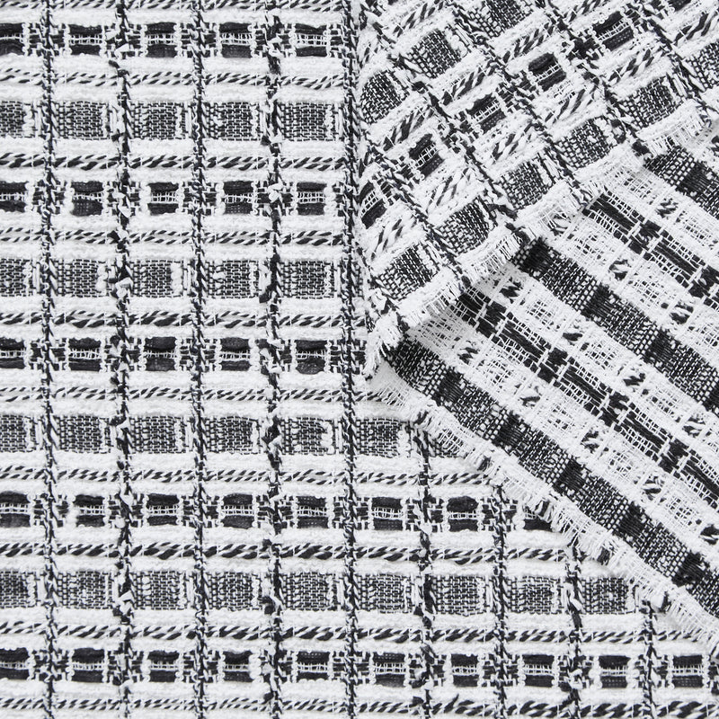 T24P13392 | Tweed Bicolor en Coton à Mini Carreaux