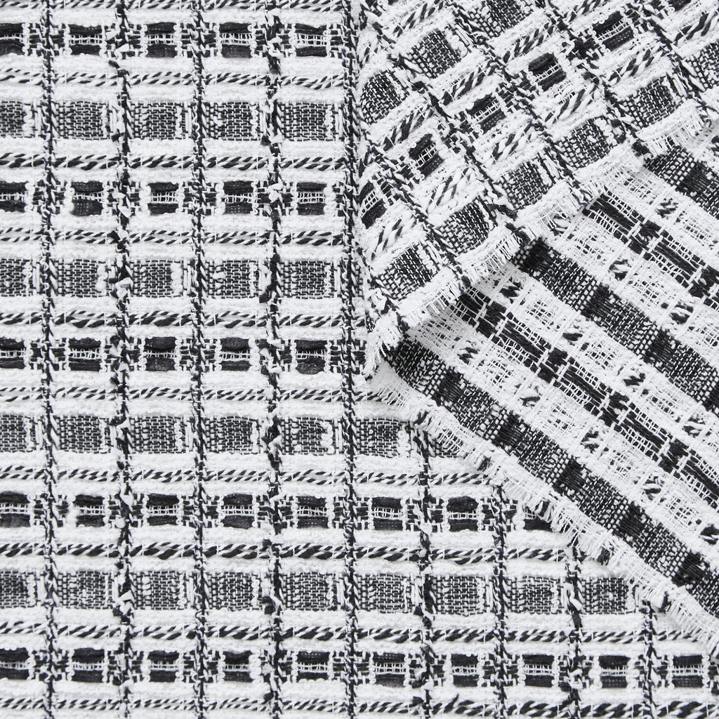 T24P13392 | Tweed Bicolor en Coton à Mini Carreaux