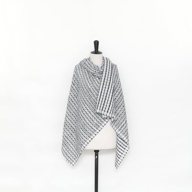 T24P13392 | Tweed Bicolor en Coton à Mini Carreaux