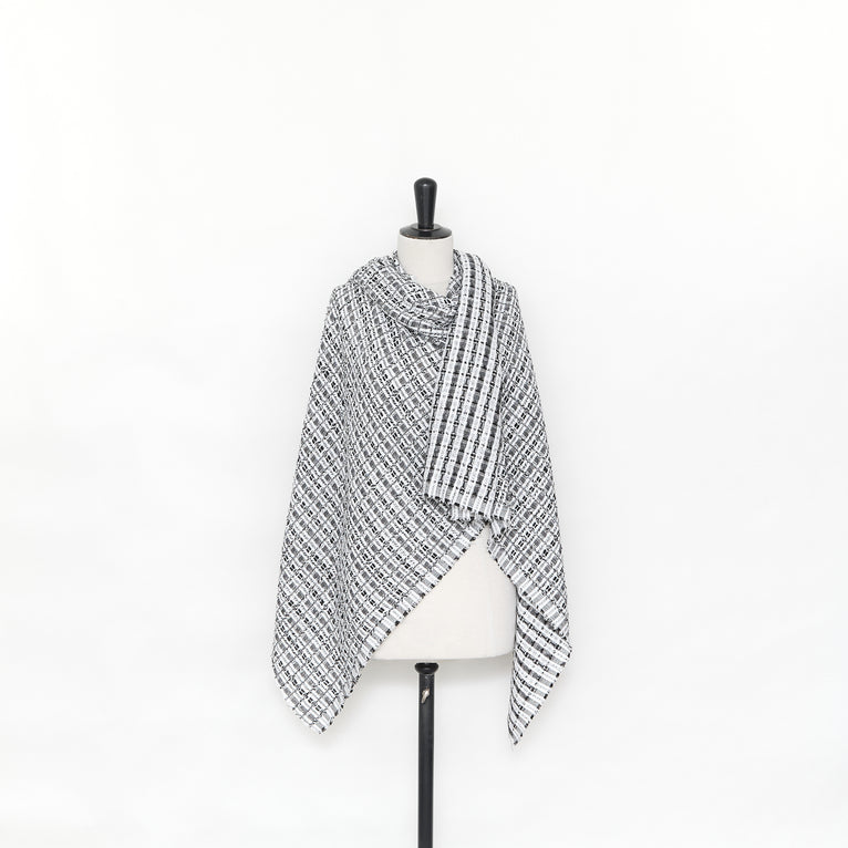 T24P13392 | Mini Check Bicolor Cotton Tweed - view 2