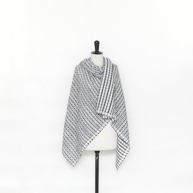 T24P13392 | Tweed Bicolor en Coton à Mini Carreaux