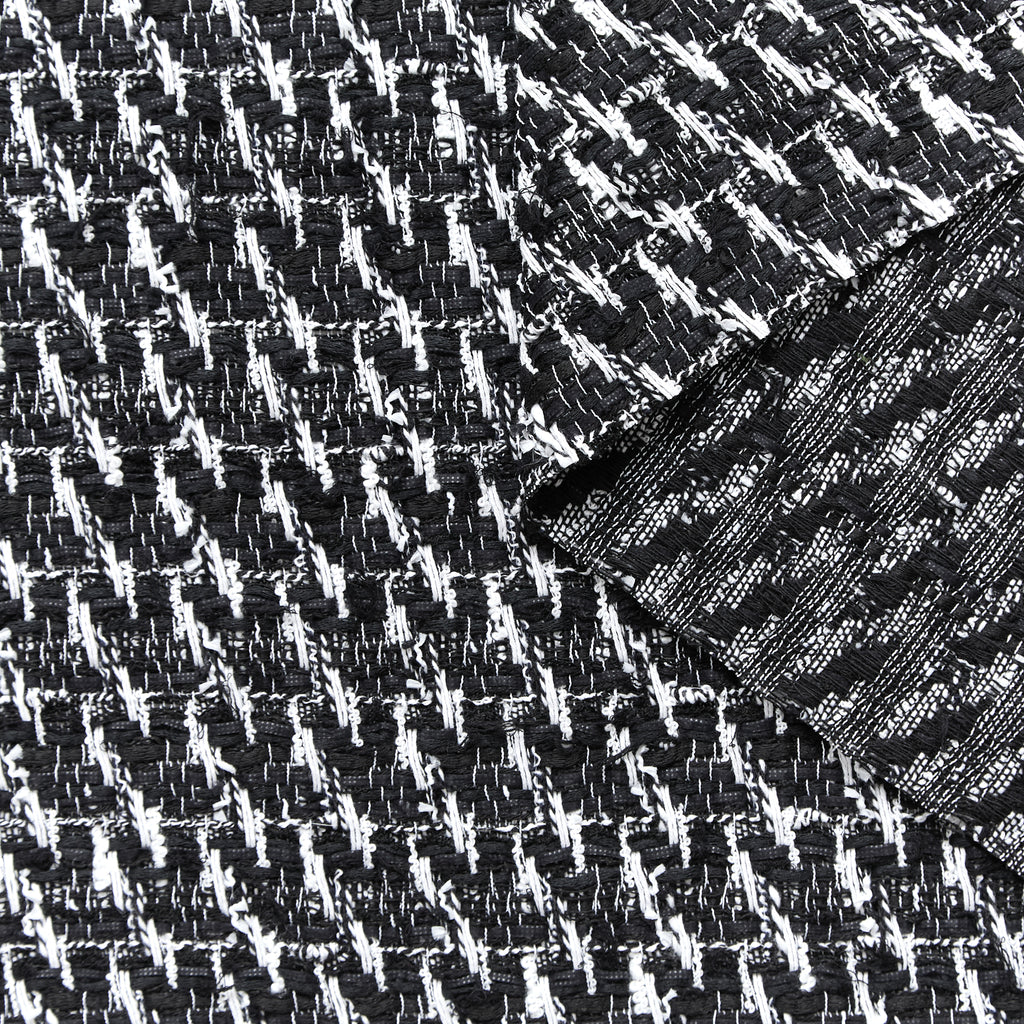 T24P13394 | Tweed de Coton Bicolore Géométrique