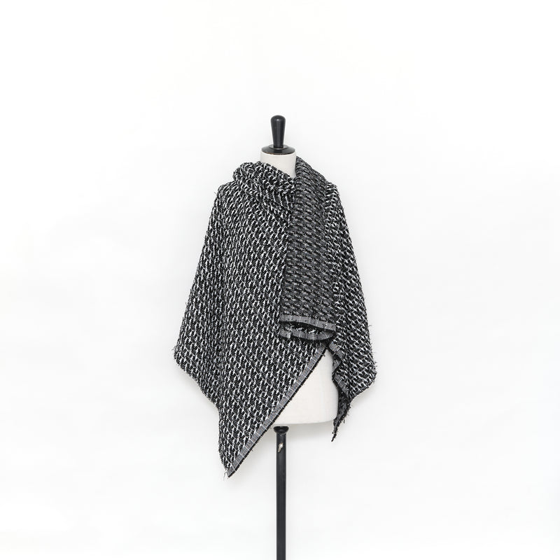 T24P13394 | Tweed de Coton Bicolore Géométrique