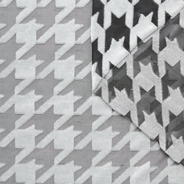 T24Y09600 | See-through Houndstooth Velvet