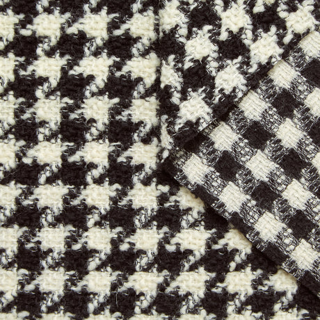 T24Y09633 | Tweed Pied de Poule Epais en Laine