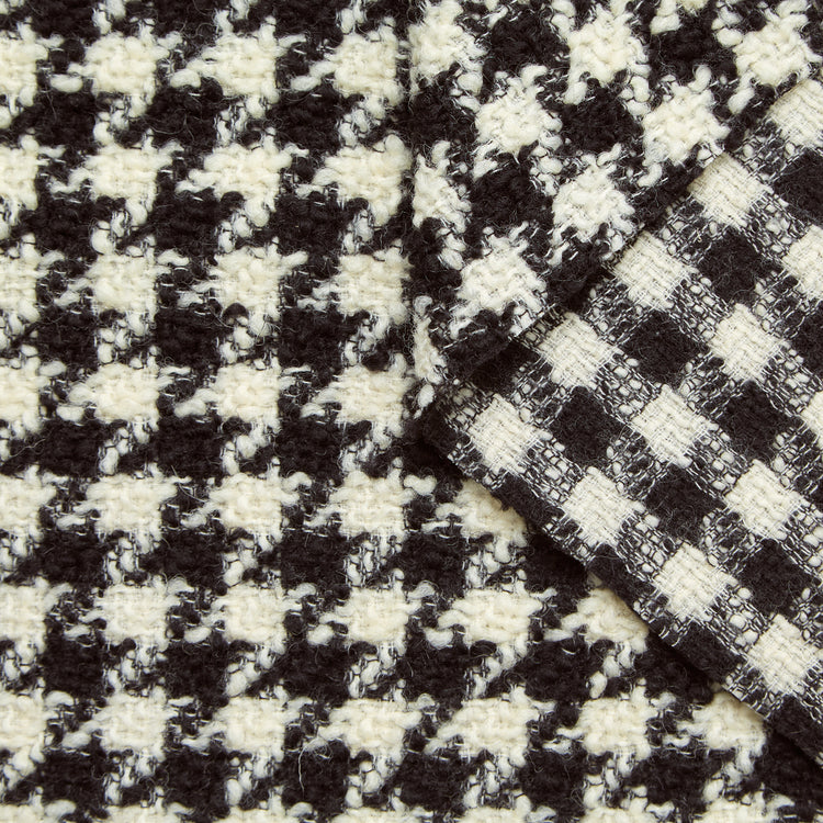 T24Y09633 | Chunky Houndstooth Wool Tweed - view 1