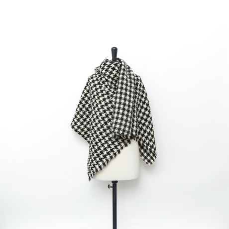  Tweed Pied de Poule Epais en Laine
