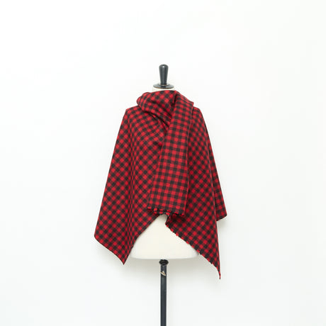  Drap à Carreaux en Laine Vierge et Mohair