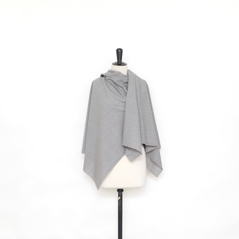 T25B13542 | Melange Pinstripe Virgin Wool Suiting RWS - view 2