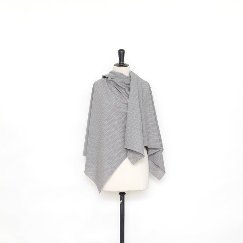 T25B13542 | Suiting Chiné à Fines Rayures en Laine Vierge RWS