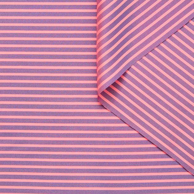 T25B14446 | Stick Striped Silk Poplin