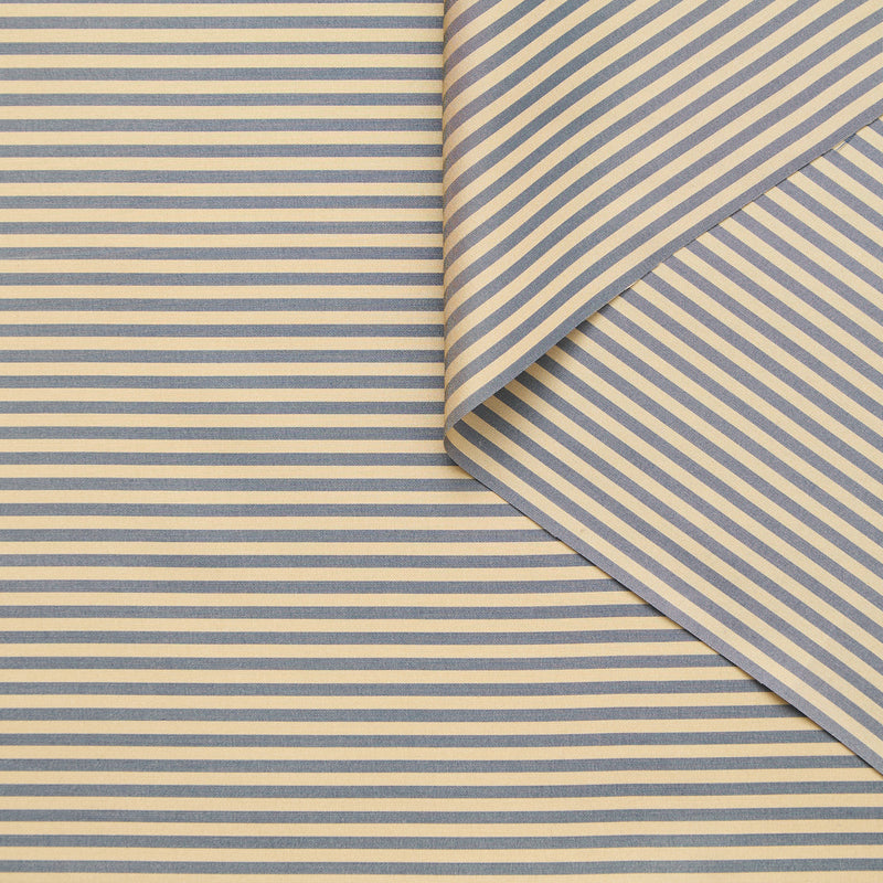 T25B14455 | Popeline à Rayures Bâton en Soie GOTS