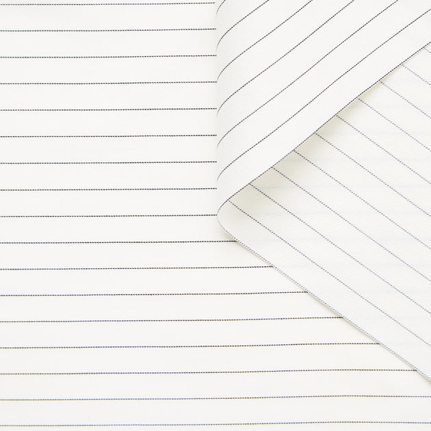 T25B14530 | Pinstripe Silk & Cotton Twill