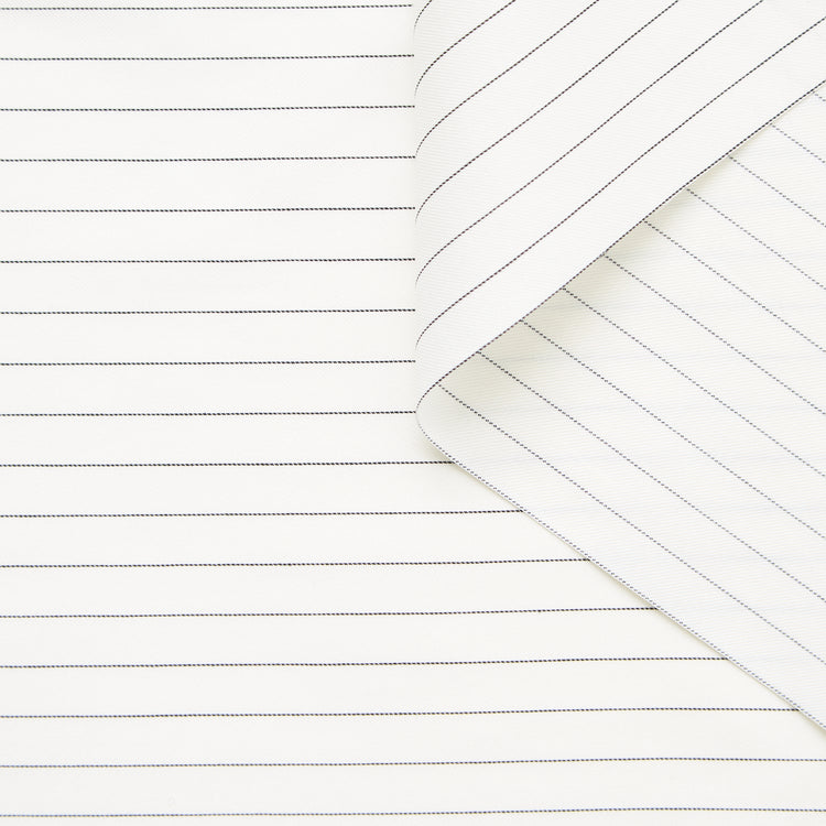T25B14530 | Pinstripe Silk &amp; Cotton Twill - view 1
