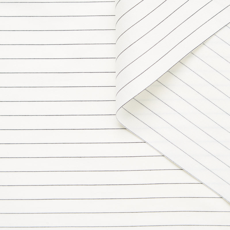 T25B14530 | Twill à Rayues Pinstripe en Soie et Coton 