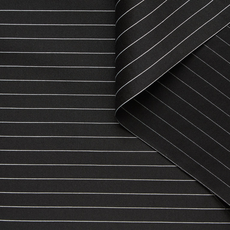 T25B14530 | Pinstripe Silk &amp; Cotton Twill - view 2