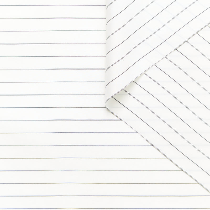 T25B14653 | Popeline à Rayures Fines en Soie  GOTS