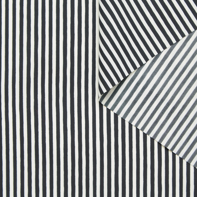 T25B14660 | Striped Cotton & Silk Poplin