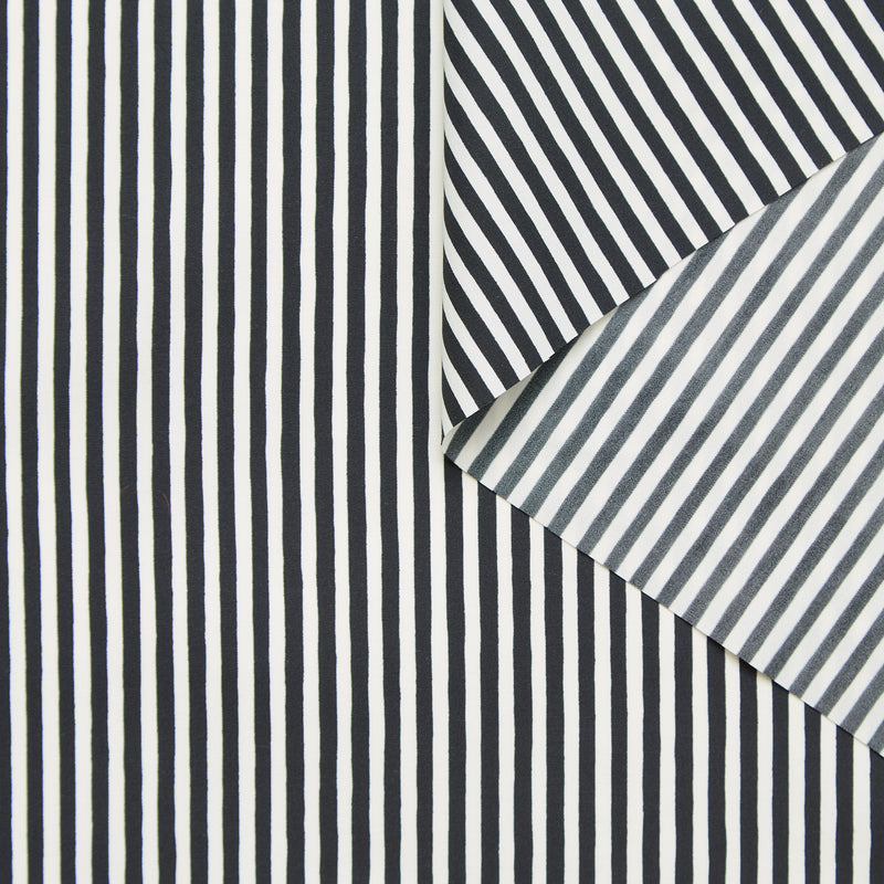 T25B14660 | Popeline à Rayures en Coton et Soie