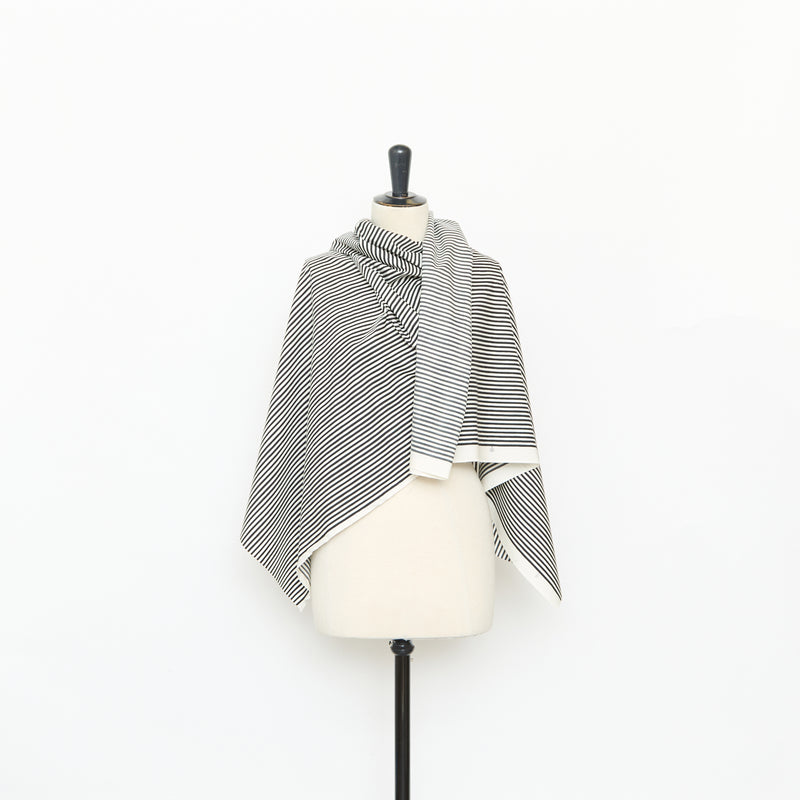 T25B14660 | Popeline à Rayures en Coton et Soie