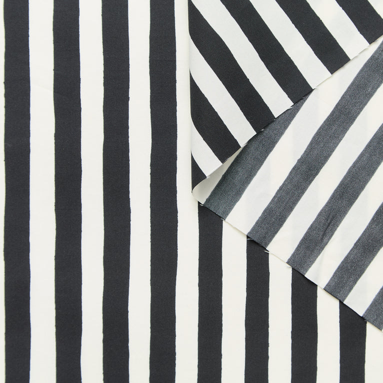 T25B14661 | Striped Cotton &amp; Silk Poplin - view 1