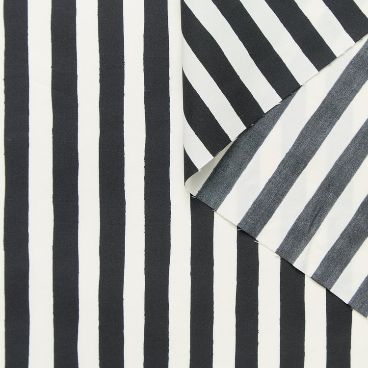 T25B14661 | Striped Cotton &amp; Silk Poplin - view 1