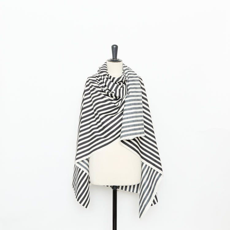 T25B14661 | Striped Cotton &amp; Silk Poplin - view 2
