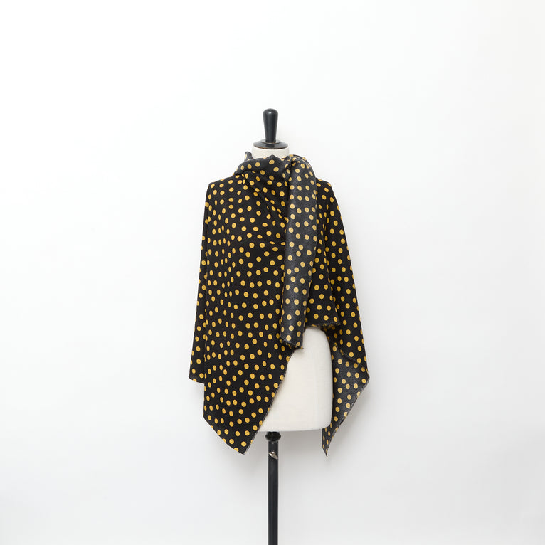 T25G11752 | Jacquard de Soie à Pois Imprimés - vue 2
