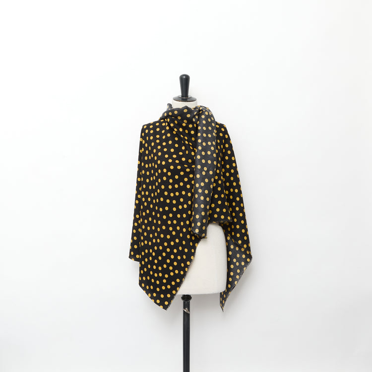 T25G11752 | Jacquard de Soie à Pois Imprimés - vue 2