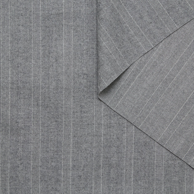 T25J13055 | Twin Stripe Virgin Wool Herringbone
