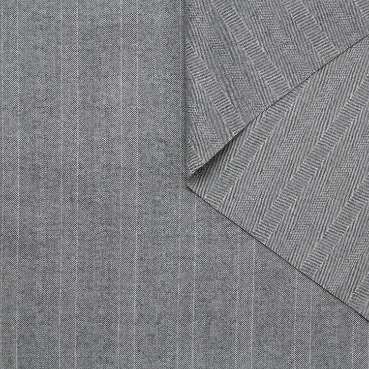 T25J13055 | Laine Vierge à Double Rayures et Chevrons - vue 1