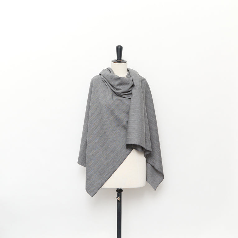 T25J13055 | Laine Vierge à Double Rayures et Chevrons - vue 2